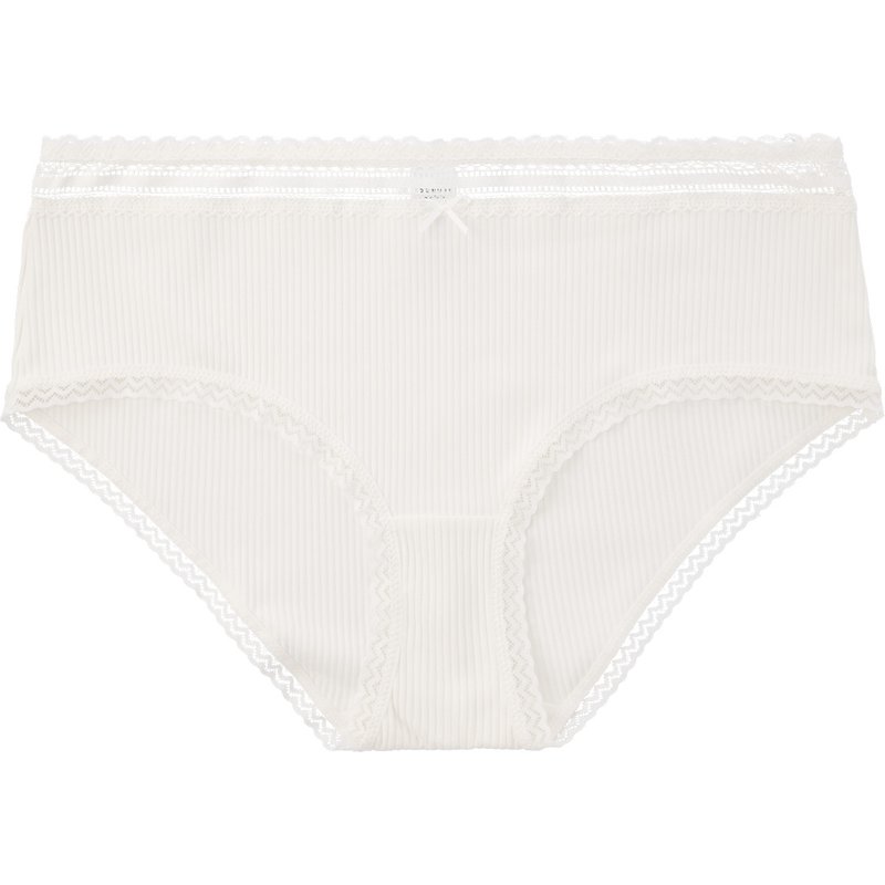 Damen Panty mit Rippstruktur und Spitze