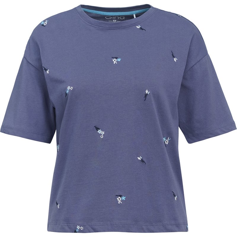 Damen T-Shirt mit Allover-Stickerei