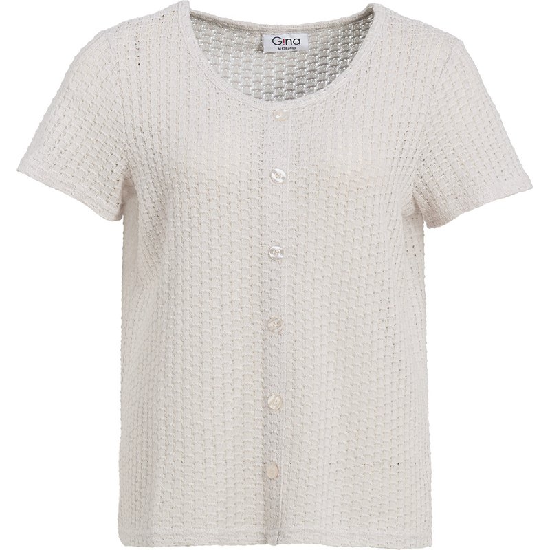 Damen T-Shirt mit Lochstickerei