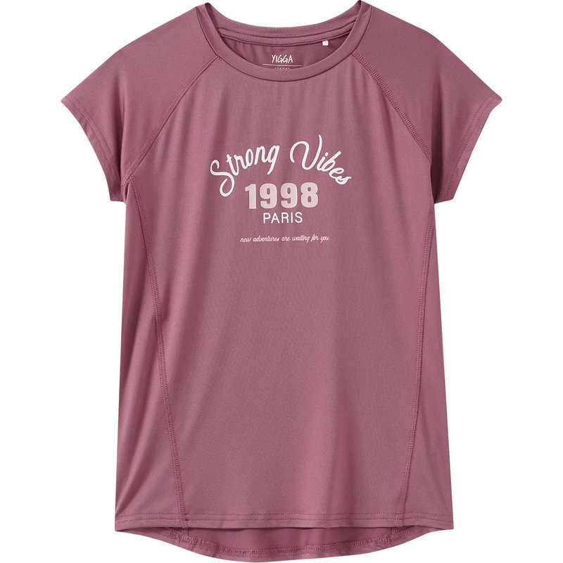 Mädchen Sport-T-Shirt mit Text-Motiv