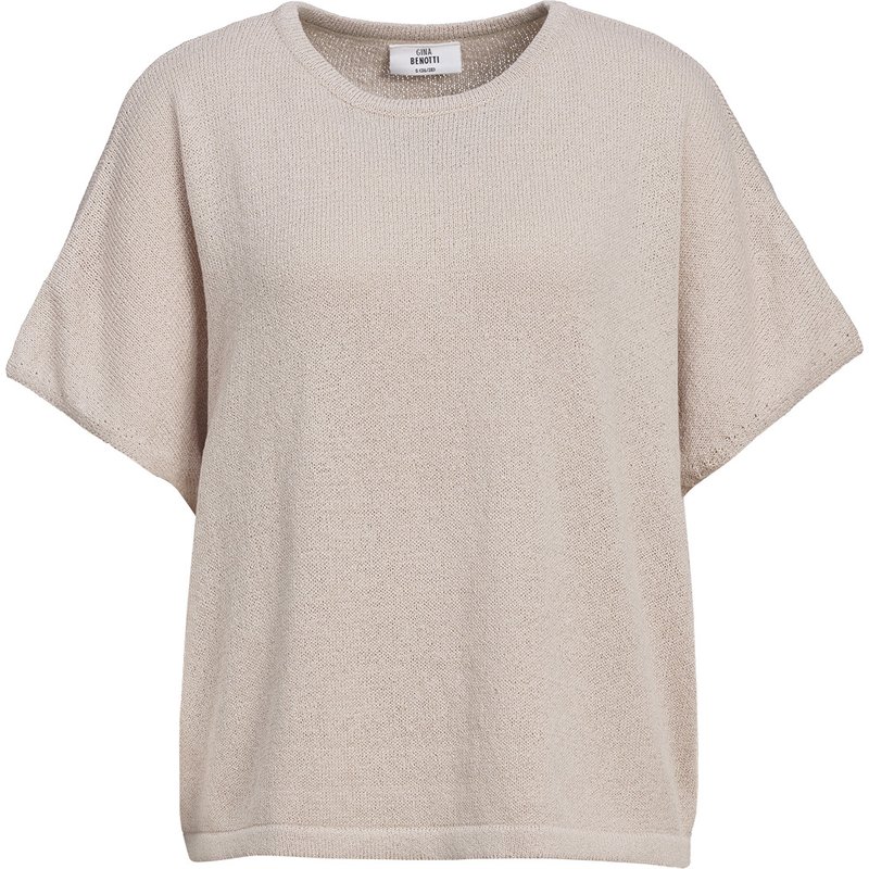 Damen Strick-T-Shirt unifarben