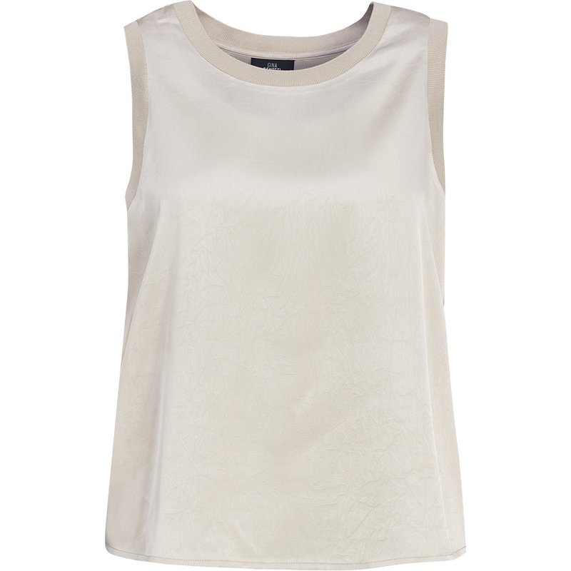 Damen Satin-Top unifarben
