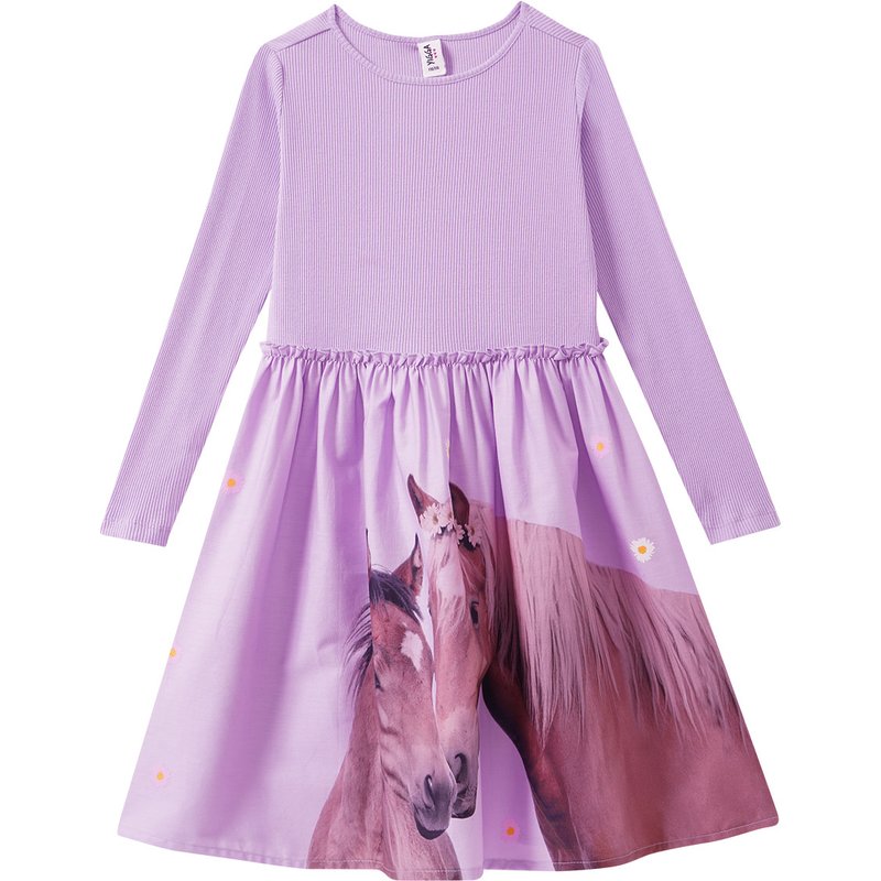 Mädchen Kleid mit Pferde-Motiv