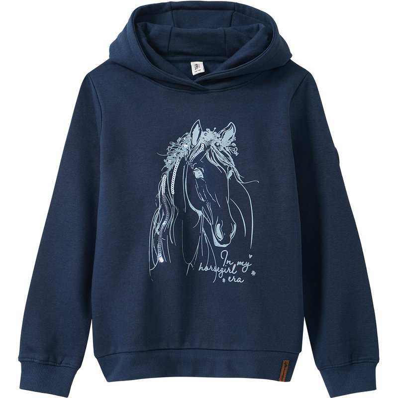 Mädchen Hoodie mit Pferde-Motiv
