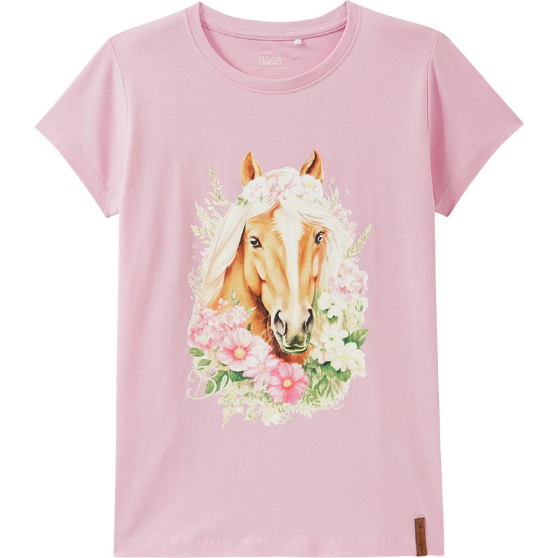 Mädchen T-Shirt mit Pferde-Motiv