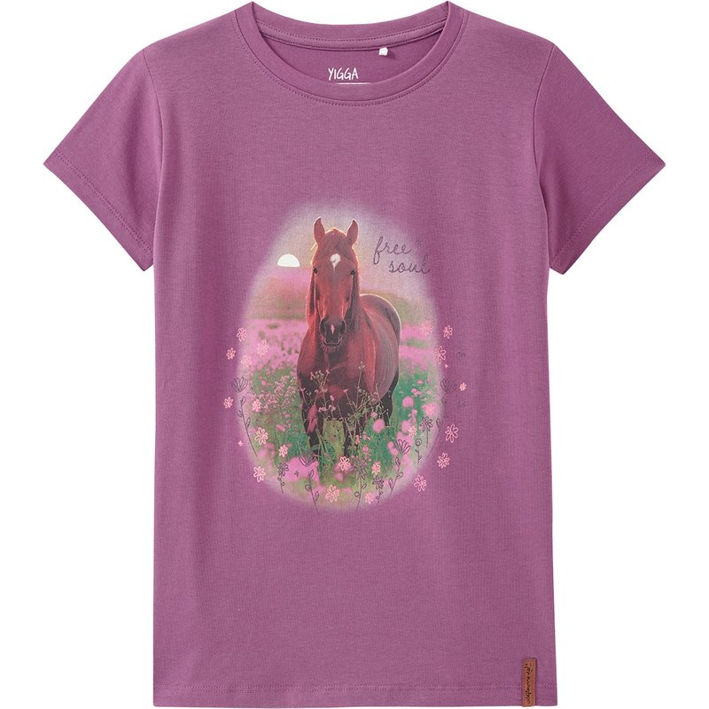 Mädchen T-Shirt mit Pferde-Motiv