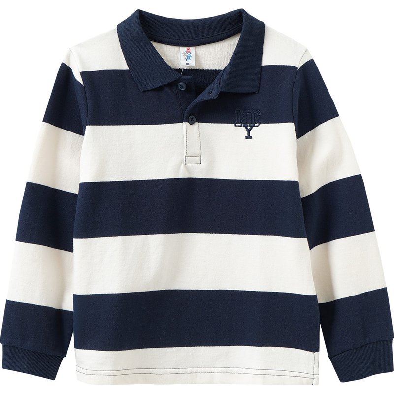 Jungen Langarmshirt mit Polo-Kragen