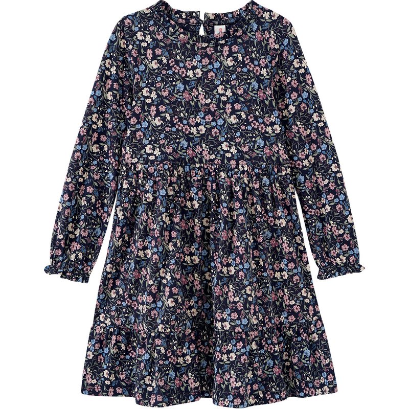 Mädchen Kleid mit Blumen-Allover