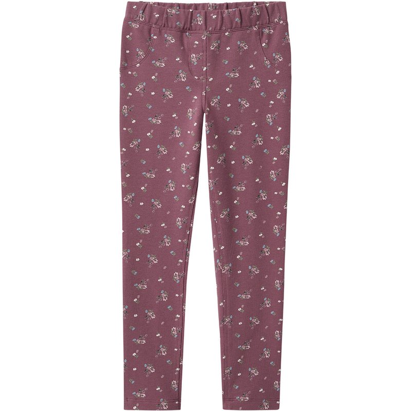 Mädchen Sweat-Leggings mit Blumen-Allover
