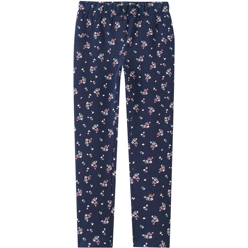Mädchen Sweat-Leggings mit Blumen-Allover