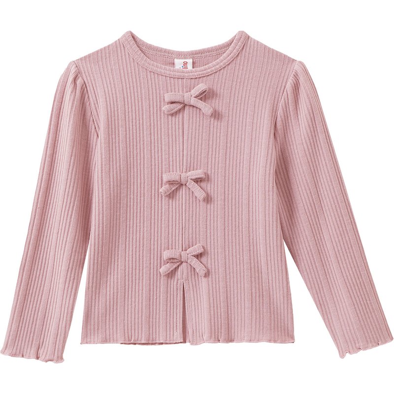 Mädchen Langarmshirt mit Zierschleifen