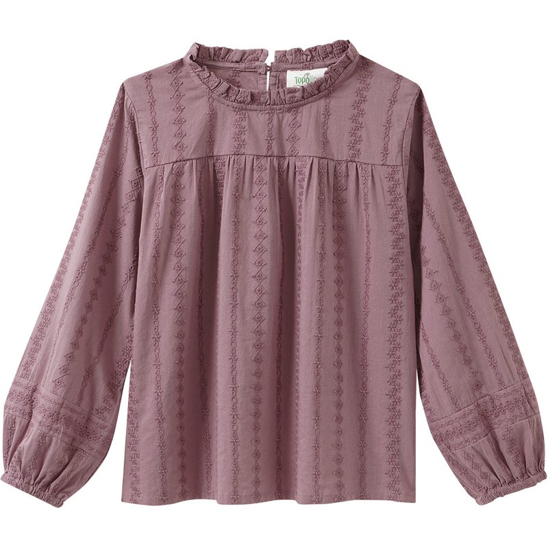 Mädchen Bluse mit Stickerei