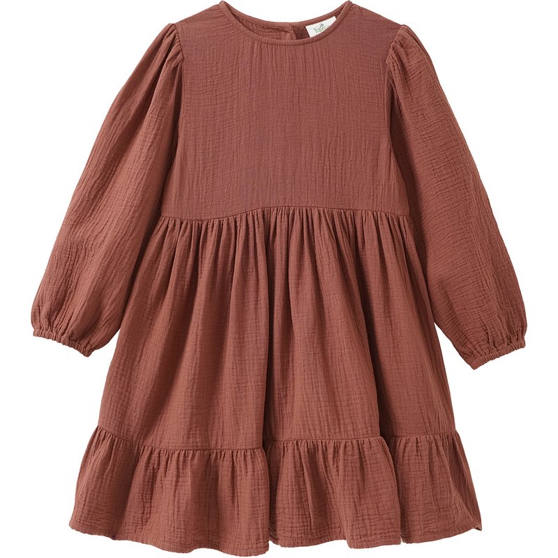 Mädchen Musselin-Kleid mit Volant