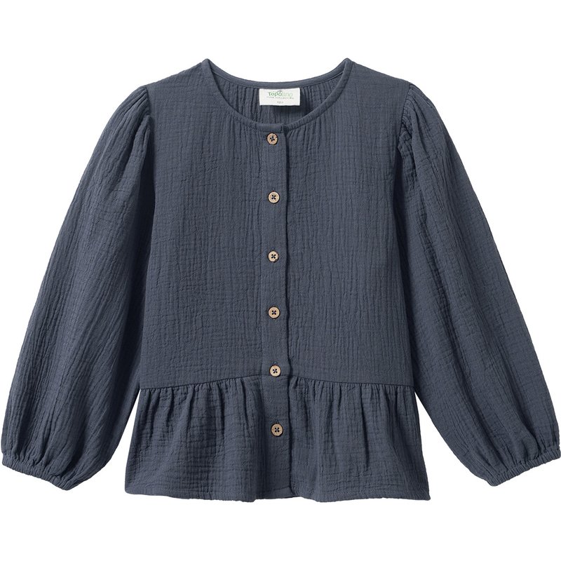Mädchen Musselin-Bluse mit Volant