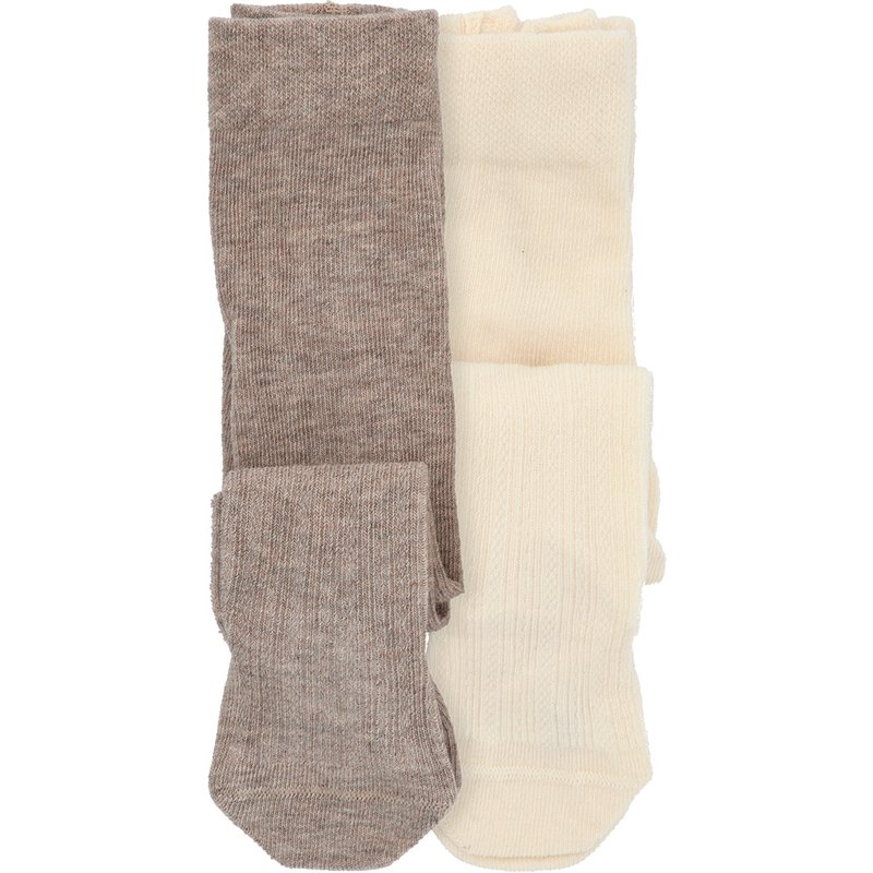 2 Baby Strumpfhosen mit Ajour-Muster