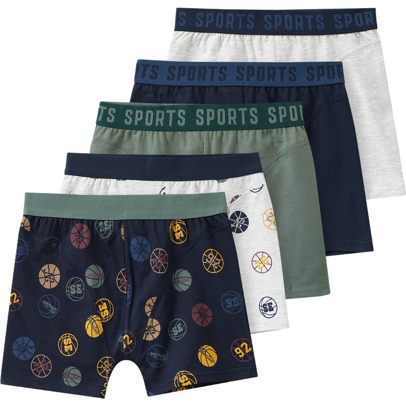 5 Jungen Boxer mit elastischem Webbund