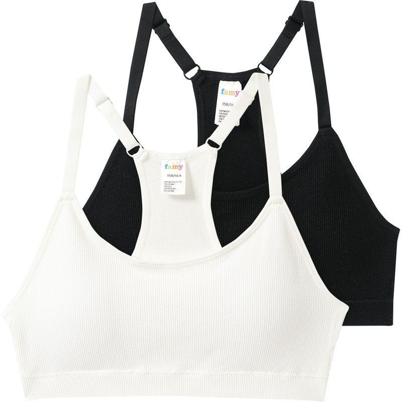 2 Mädchen Seamless-Bustiers mit Pads