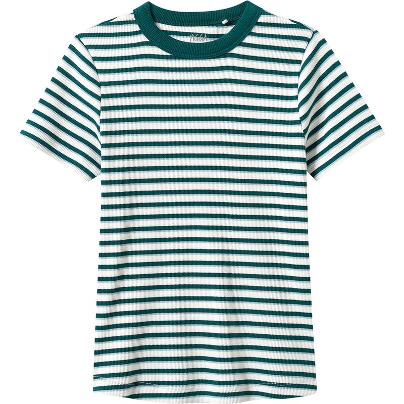 Mädchen T-Shirt mit Rippstruktur