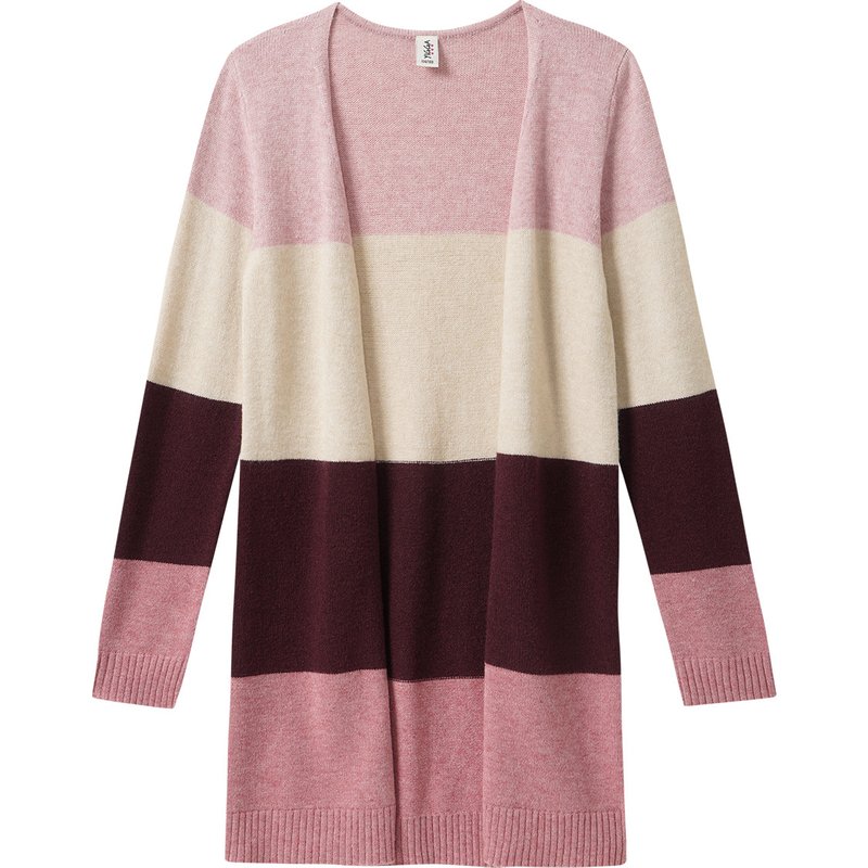 Mädchen Strickjacke mit Blockstreifen