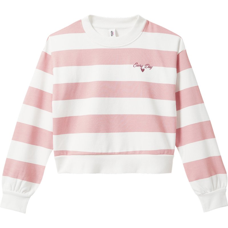 Mädchen Sweatshirt mit Blockstreifen