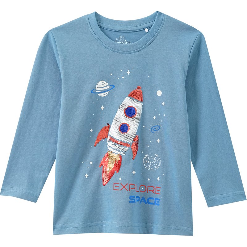 Jungen Langarmshirt mit Wendepailletten