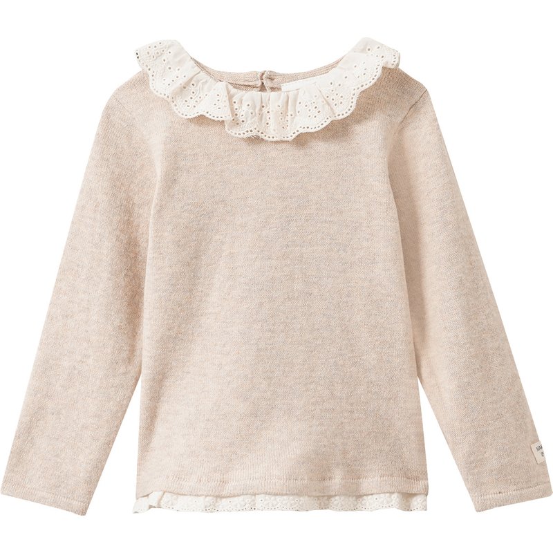 Baby Strickpullover mit Kragen