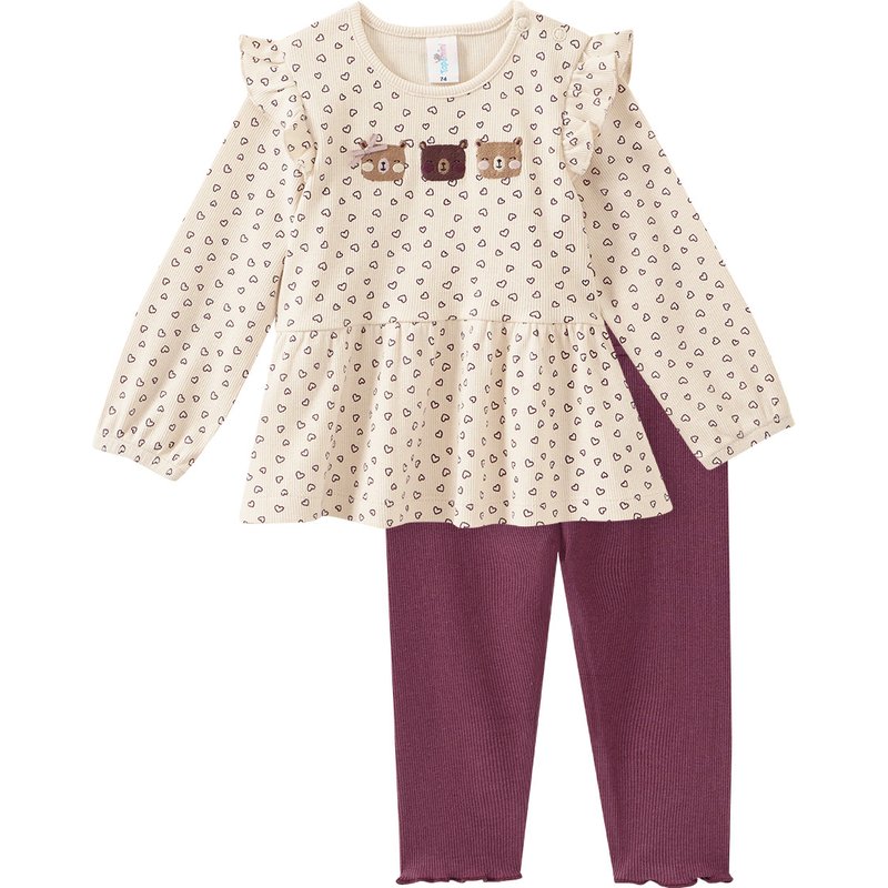 Baby Set mit Langarmshirt und Leggings