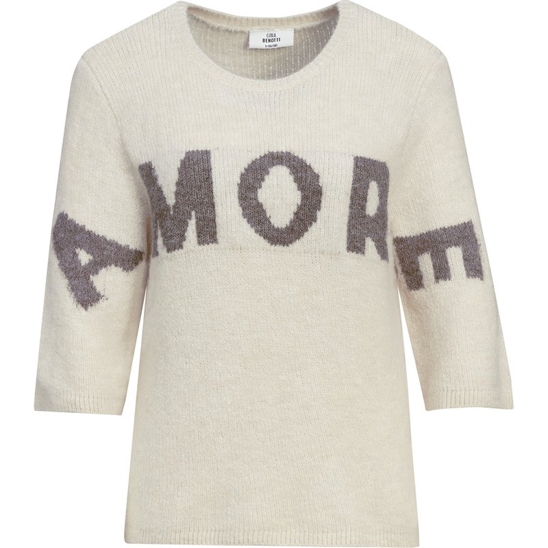 Damen Strickpullover mit weiten Ärmeln