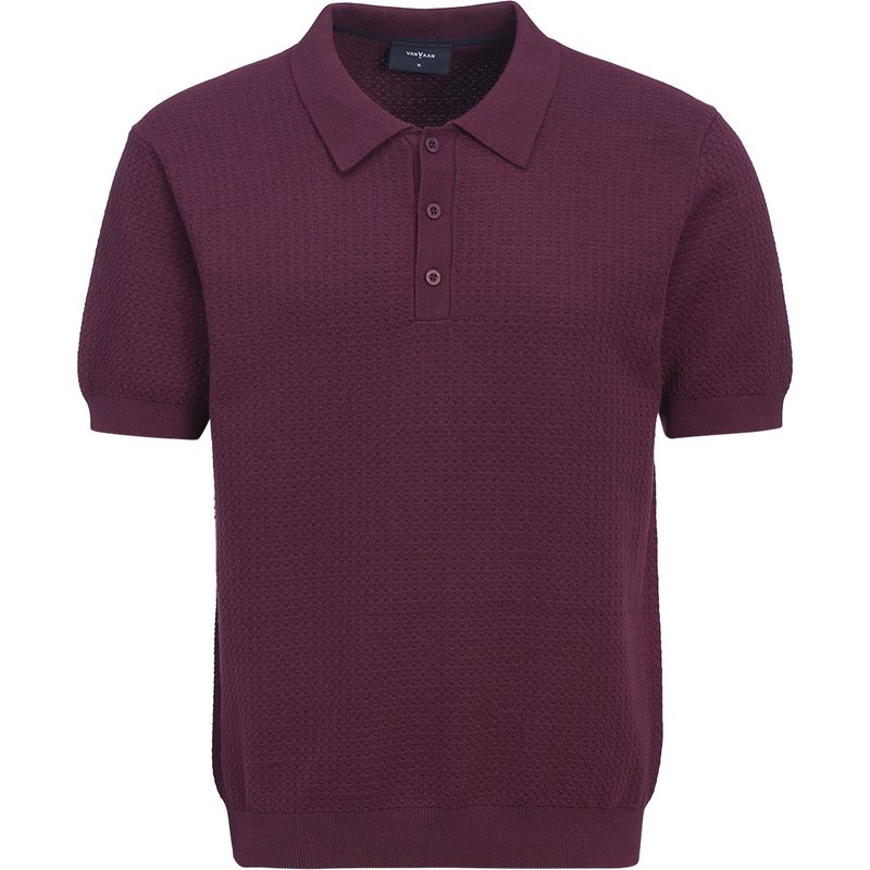 Herren Strickpoloshirt aus Baumwolle
