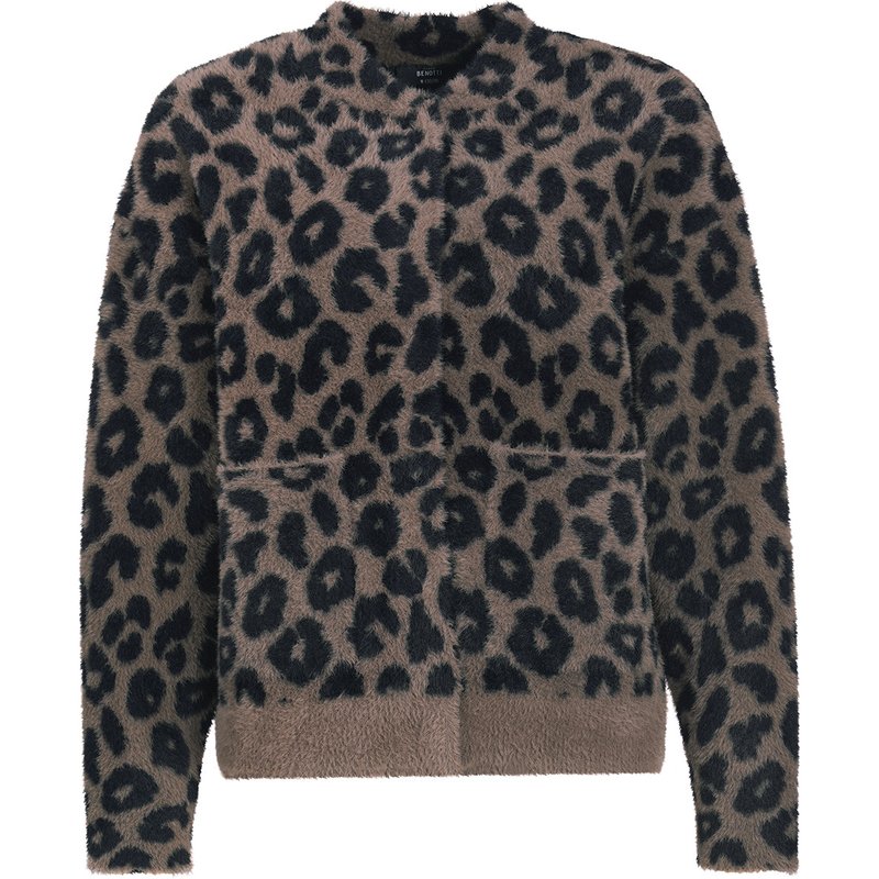 Damen Strickjacke mit Druckknopfleiste