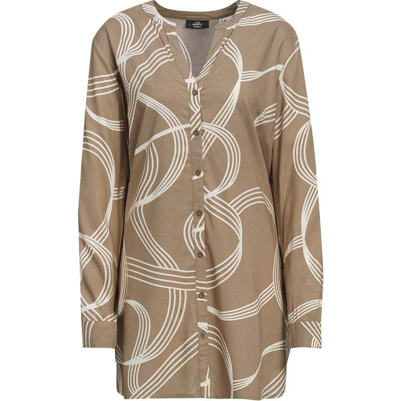 Damen Longbluse mit Turn-up-Ärmeln