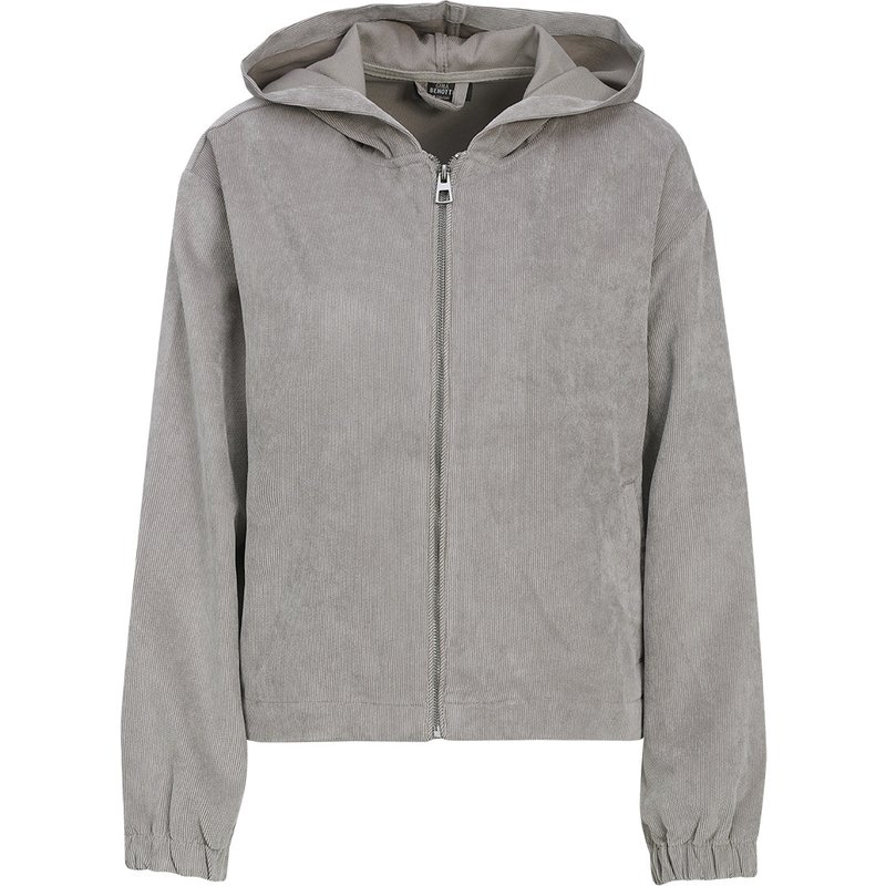 Damen Cord-Blouson mit Kapuze