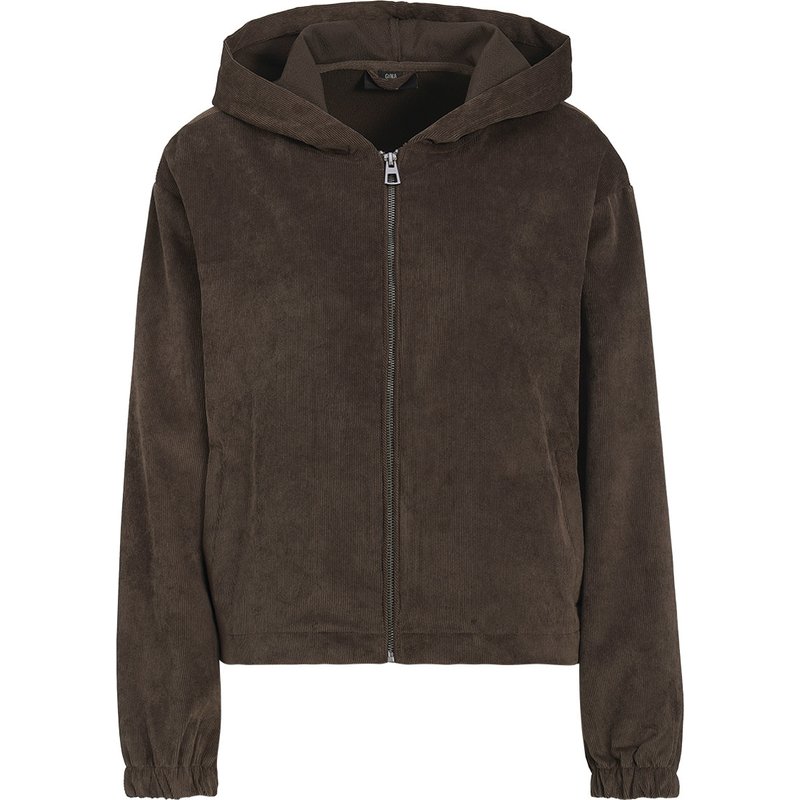 Damen Cord-Blouson mit Kapuze