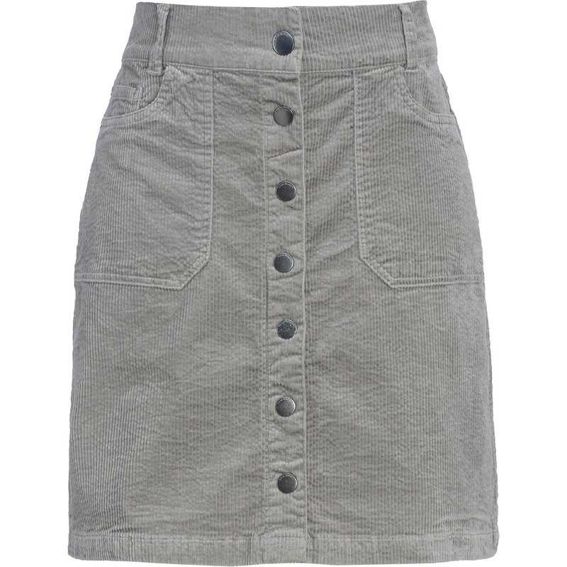 Damen Cord-Rock mit Zierknopfleiste