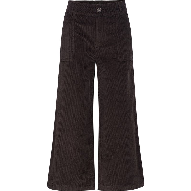 Damen Cord-Culotte mit breitem Bund