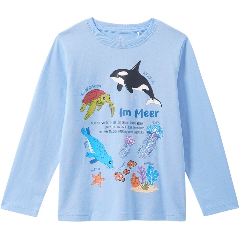 Kinder Langarmshirt mit Meeres-Print