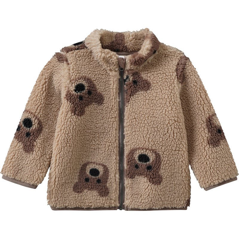 Baby Teddyjacke mit Bären-Allover