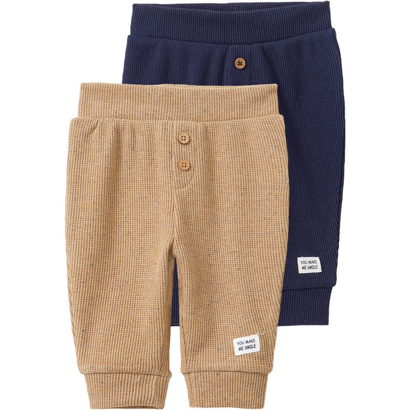 2 Newborn Jogginghosen mit Waffelstruktur
