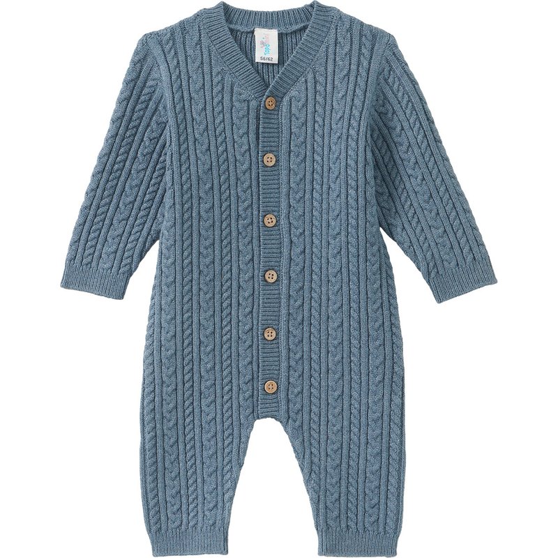 Newborn Overall mit Zopfstrick-Muster