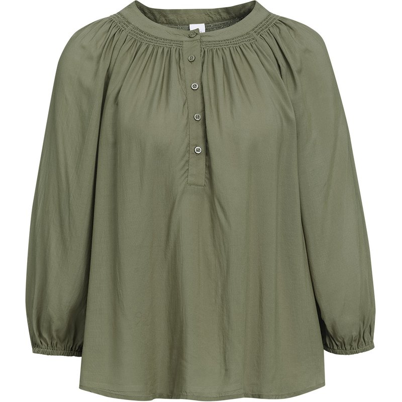 Damen Modal-Bluse mit Knopfleiste