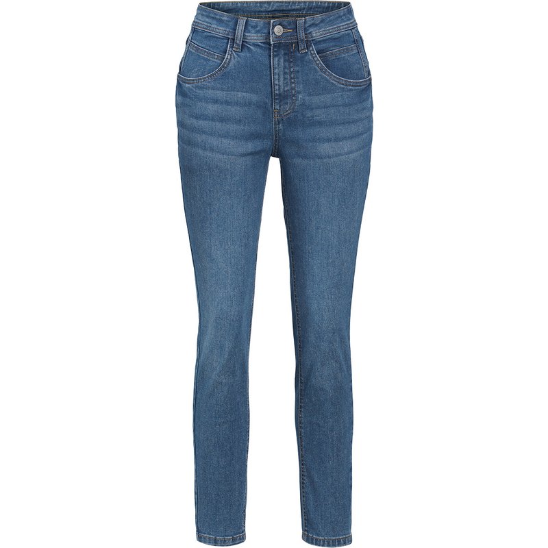 Damen Slim-Jeans mit Used-Waschung