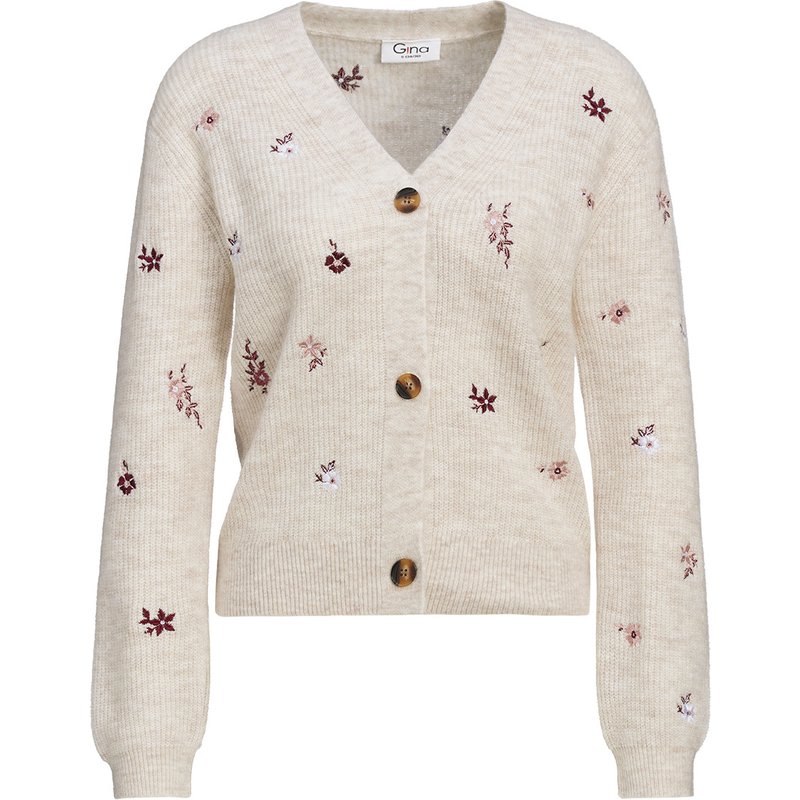 Damen Strickjacke mit Stickerei