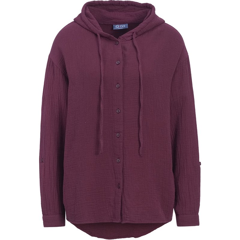 Damen Musselin-Bluse mit Kapuze