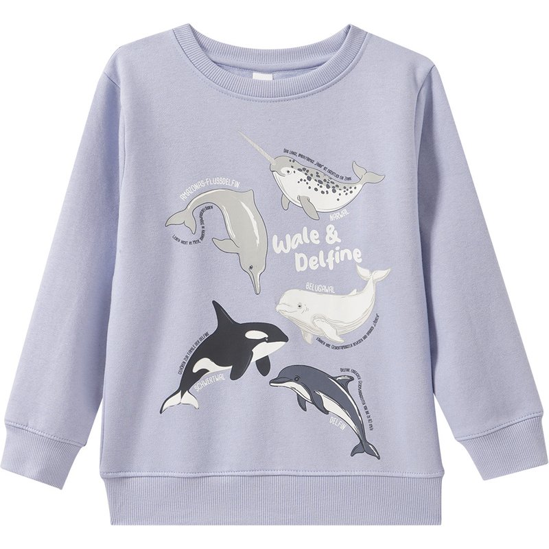 Kinder Sweatshirt mit Wal-Prints