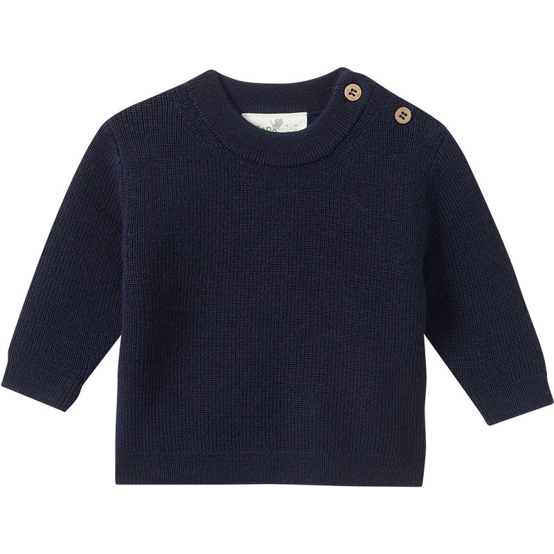 Newborn Merino-Strickpullover unifarben
