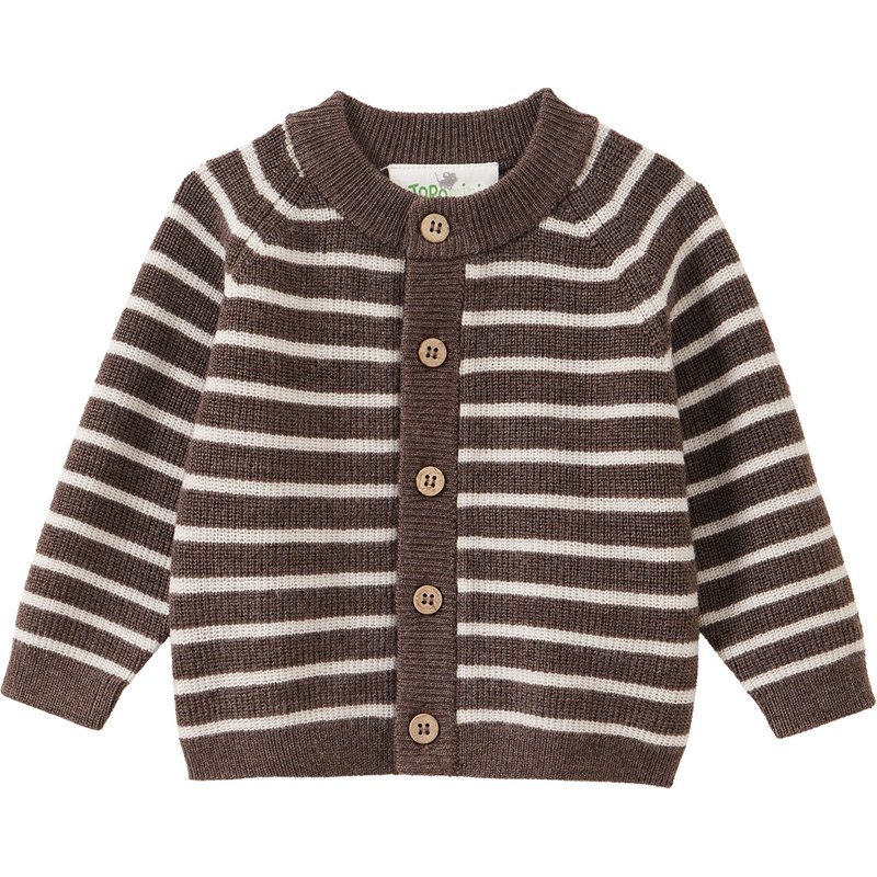 Newborn Merino-Strickjacke mit Streifen