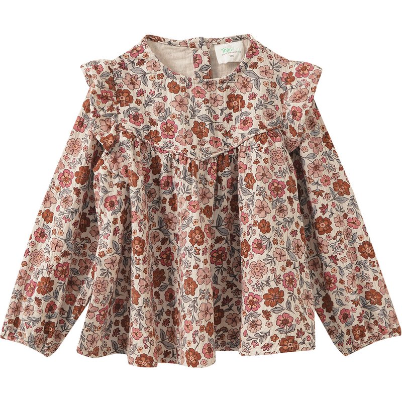 Mädchen Musselin-Bluse mit Blümchen
