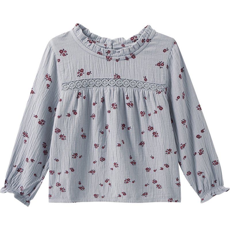 Mädchen Musselin-Bluse mit Blümchen
