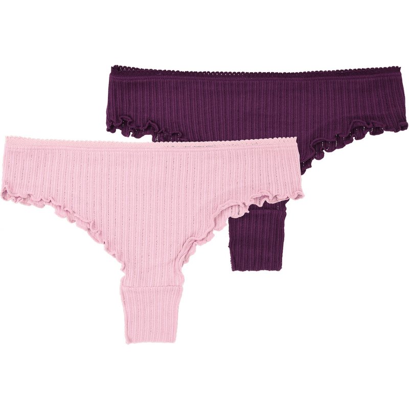 2 Damen Strings mit feiner Struktur