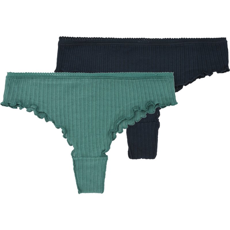 2 Damen Strings mit feiner Struktur